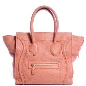 Celine Luggage mini tote peach